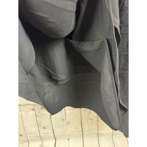 ADRIANNA PAPELL black frill sleeveless dress size 12 - Picture 6 of 8